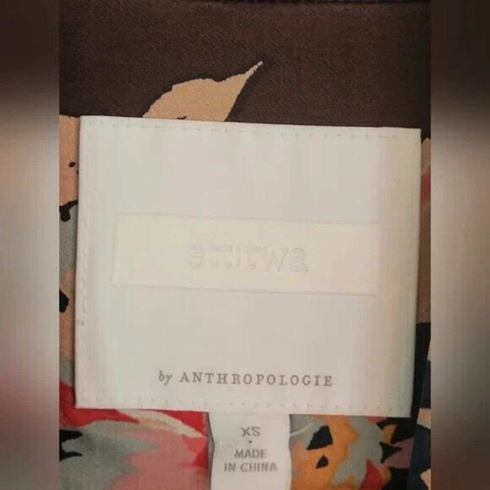 Anthropologie ett:twa Floral Tavie open front satin blazer, sz XS New with Tags - Picture 6 of 11